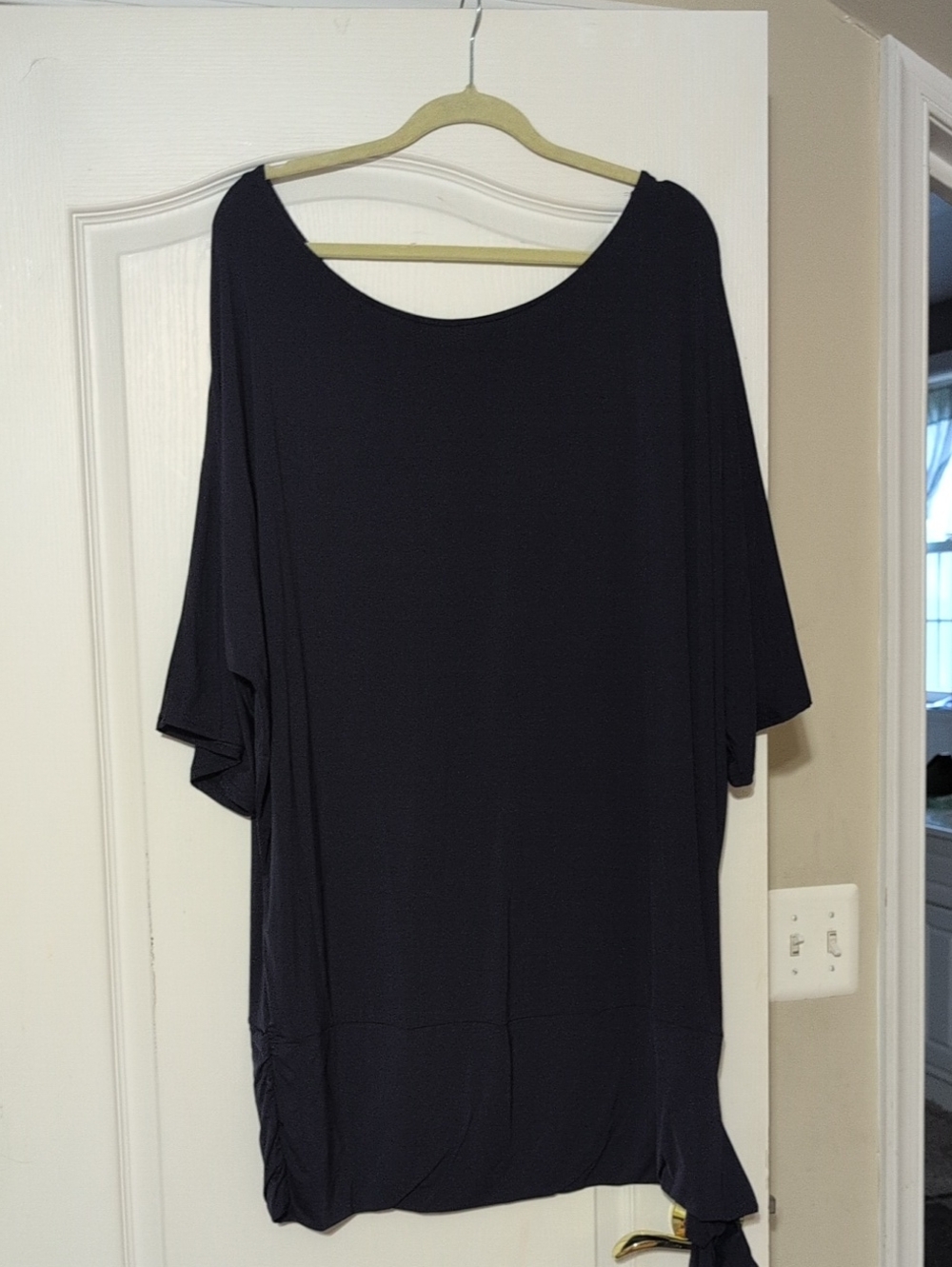Women’s  Dark Navy Blue Scoop Swim Cover Up